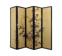 Paravent en bois de 5 pans, L200 x H176 x P2 cm