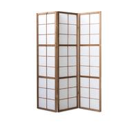 pegane Paravent japonais Shoji brun
