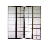 Pegane Paravent japonais Shoji - Noir