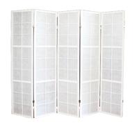 Pegane Paravent Shoji bois blanc