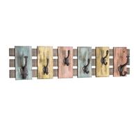 Pegane Patère murale bois vintage - 6 accroches