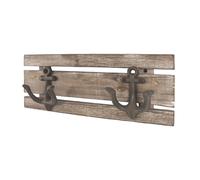 Pegane Patère murale en bois - Marron