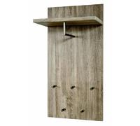 Pegane Patère murale en MDF - Chêne