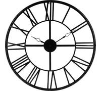Pegane Pendule murale en métal - Noir
