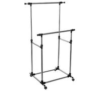 Pegane Portant double sur pied - Noir