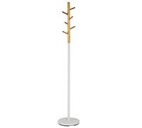 Pegane Porte-manteau métal bambou - Blanc