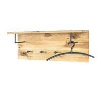 Pegane Porte-manteau mural bois et métal - Chêne