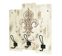 Pegane Porte-manteau mural vintage - 3 crochets
