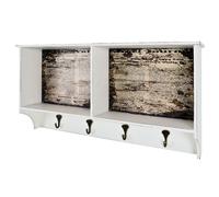 Pegane Porte-manteau mural vintage - 4 accroches