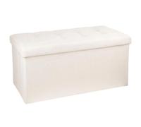 Pegane Pouf-coffre pliable - Beige