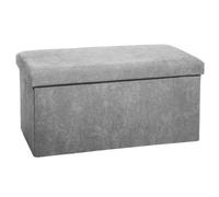 Pegane Pouf pliable rectangulaire - Gris