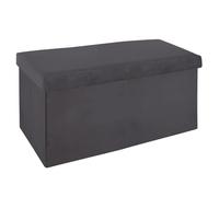 Pegane Pouf pliant double - Gris foncé