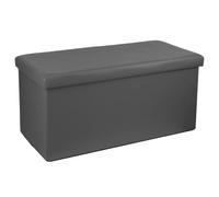 Pegane Pouf pliant rectangulaire - Gris