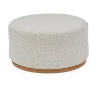 Pegane Pouf rond bouclette - Crème