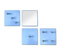 Pegane Set Miroir et Patères Bleu