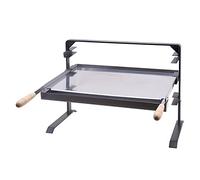 PEGANE Support Barbecue avec Grille et récupérateur de Graisse en INOX Coloris Gris - 60 x 43 x 42 cm