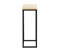 Pegane Support de jardinière carré - Chêne et noir