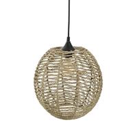 Pegane Suspension boule rotin - Beige