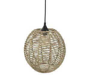 Pegane Suspension boule rotin - Beige