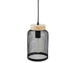 Pegane Suspension intérieure métal et bois - Noir
