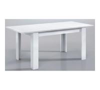 Pegane Table à manger extensible - Blanc brillant