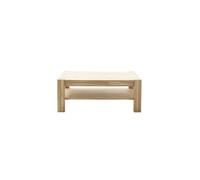 PEGANE Table Basse avec étagère Coloris chêne Massif huilé - Longueur 115 × Largeur 65 × Hauteur 46 cm