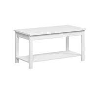 PEGANE Table Basse avec étagère inférieure, Table de Salon Coloris Blanc - Longueur 90 x Hauteur 45 x Profondeur 45 cm