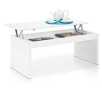 Pegane Table basse rectangulaire - Blanc brillant