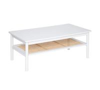 Pegane Table basse bois - Blanc naturel