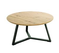 Pegane Table basse chêne et métal - Chêne noir