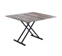 Pegane Table basse extensible - Noyer et noir
