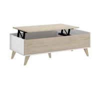 Pegane Table basse modulable - Blanc naturel