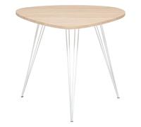 Pegane Table basse rectangulaire - Beige et blanc