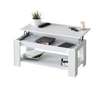 Pegane Table basse relevable - Blanc artic