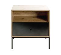 Pegane Table console bois et métal - Chêne