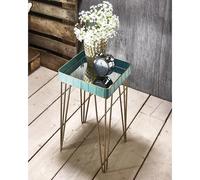 Pegane Table d'appoint carrée - turquoise