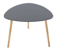 Pegane Table d'appoint ovale - Gris foncé