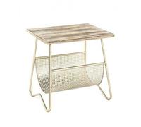 Pegane Table d'appoint rectangulaire - Doré