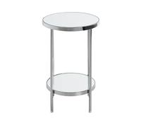 Pegane Table d'appoint ronde en métal - Gris