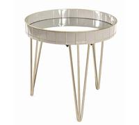 Pegane Table d'appoint ronde - gris bronze