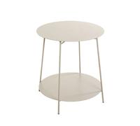 Pegane Table d'appoint ronde métal - Gris