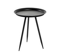 Pegane Table d'appoint ronde métal - Noir