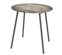 Pegane Table d'appoint ronde - Noir et naturel