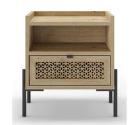 Pegane Table de chevet 1 tiroir - Chêne