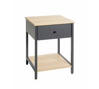 Pegane Table de chevet 1 tiroir - Chêne anthracite