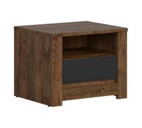 Pegane Table de chevet 1 tiroir - Chêne foncé