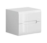Pegane Table de chevet 2 tiroirs - Blanc