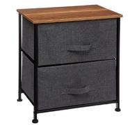 Pegane Table de chevet métal - Gris foncé