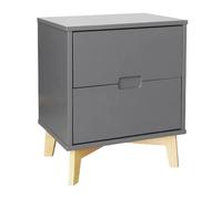 Pegane Table de chevet scandinave - Anthracite