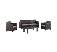 Pegane Table de jardin carrée - Anthracite
